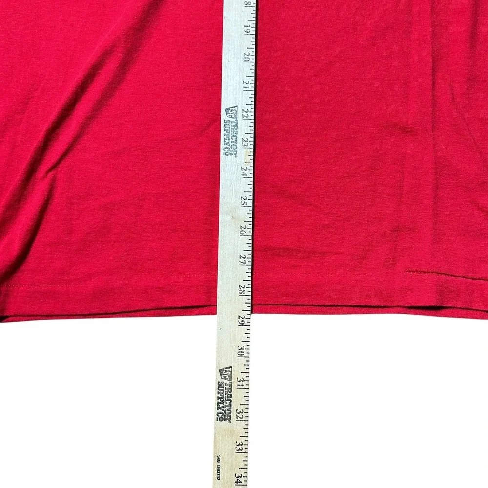 Vtg Screen Stars Best Jesus T Shirt Men's Large Red Religious USA Single‎ Stitch